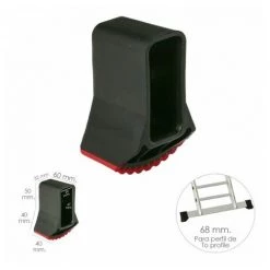 ORYX Contera Escalera Larguero Aluminio Industrial 10+10+10 / 9+9+9 / 7+7+7 Steps Versione 2019