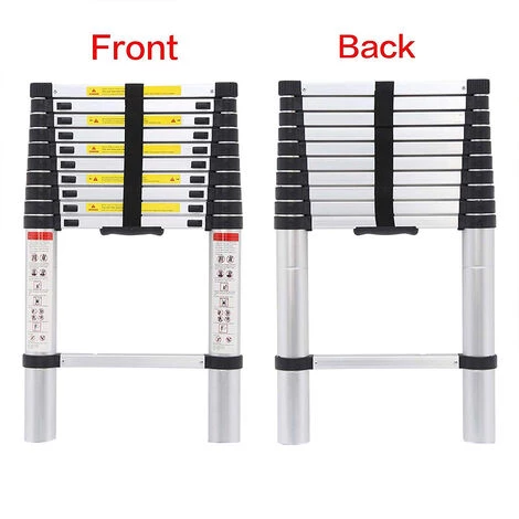 SKECTEN Échelle Télescopique 3.2M En Aluminium Bricolage Pliable Extensible Unique Droite Multi-fonction Ladder Charge 330lbs (150 Kg) 4 SKECTEN Échelle Télescopique 3.2M En Aluminium Bricolage Pliable Extensible Unique Droite Multi-fonction Ladder Charge 330lbs (150 Kg) – Image 4