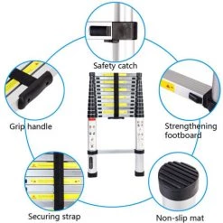 SKECTEN Echelle Télescopique 3,8M 9 SKECTEN Echelle Télescopique 3,8M -Pas Cher Échelle Magasin 33223631 5
