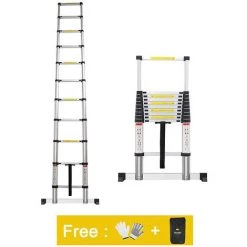 SKECTEN Echelle Telescopique, Échelle Pliable, 3,2 Mètre(s), EN 131, Charge Maximale: 150 Kg