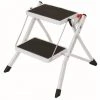 MSV Marchepied 2 Marches Pliant & Anti-dérapantes Léger En Acier Max 150kg - Noir