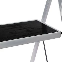 SMARTSYSTEM Escabeau 2 Marches En Métal 104cm Blanc -Pas Cher Échelle Magasin 33651485 4