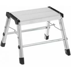 FIVE SIMPLY SMART Marchepied Design "1 Marche" 38cm Argent & Noir