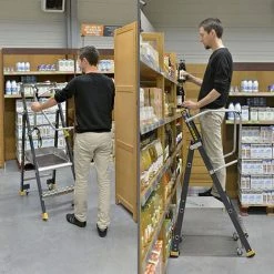 CENTAURE Escabeau Mise En Rayon - Hauteur De Travail Max. 2.50m - 414912 -Pas Cher Échelle Magasin 3386068 4