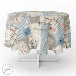 ORYX Nappe Caoutchouc Ronde Menu Restaurant Imperméable Anti-taches PVC Ø140 Cm. Utilisation Intérieure Et Extérieure AFT 05544076