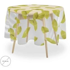 ORYX Nappe Ronde En Caoutchouc PVC Transparent Imperméable Anti-Tache Ø 140 Cm. Utilisation Intérieure Et Extérieure AFT 05545006