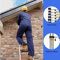 TODECO Echelle Telescopique, échelle Pliable, 4,1 Mètre(s), Barre Stabilisatrice,Sac De Transport, écart Supplémentaire, Charge Maximale:? 150 Kg -Pas Cher Échelle Magasin 35074810 4