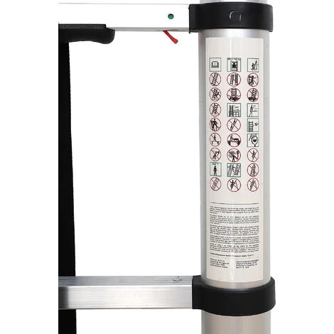 TODECO Echelle Telescopique, échelle Pliable, 4,1 Mètre(s), écart Supplémentaire, EN 131-6, Sac De Transport OFFERT, Charge Maximale: 150 Kg 5 TODECO Echelle Telescopique, échelle Pliable, 4,1 Mètre(s), écart Supplémentaire, EN 131-6, Sac De Transport OFFERT, Charge Maximale: 150 Kg – Image 5
