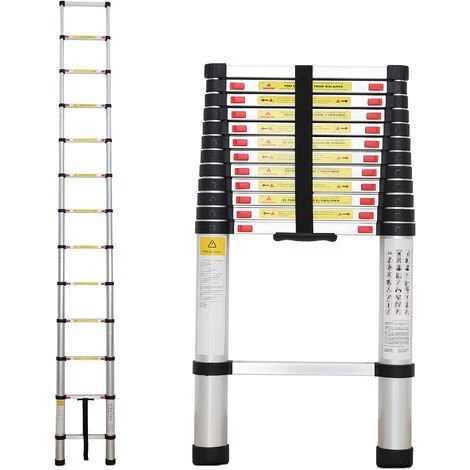 TODECO Echelle Telescopique, échelle Pliable, 3,8 Mètre(s), EN 131, Charge Maximale: 150 Kg 1 TODECO Echelle Telescopique, échelle Pliable, 3,8 Mètre(s), EN 131, Charge Maximale: 150 Kg