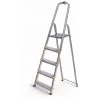 HOSTRÖM Hostrom - Escabeau Dura 5 Marches En Aluminium, Léger Et Pliable, Pieds Antidérapants, Hauteur De Plateforme 97cm, Charge Maximale 150kg