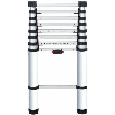 Centaure Echelle Télescopique KOMPACT 9 Barreaux - Hauteur De Travail 2,65m 2 Centaure Echelle Télescopique KOMPACT 9 Barreaux - Hauteur De Travail 2,65m – Image 2