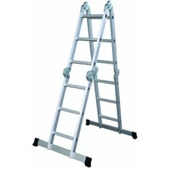 Centaure Echelle Articulée + Plate-forme Acier 4x3 Barreaux -Pas Cher Échelle Magasin 35389339 4