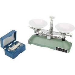 BRIDAY Échelle D'équilibre De Plateau Mécanique 200g / 0,2g Avec Sensibilité Outil D'enseignement Portable De Laboratoire De Physique Chimique Avec équilibre De Plateau, Pince à épiler Et Divers Poids