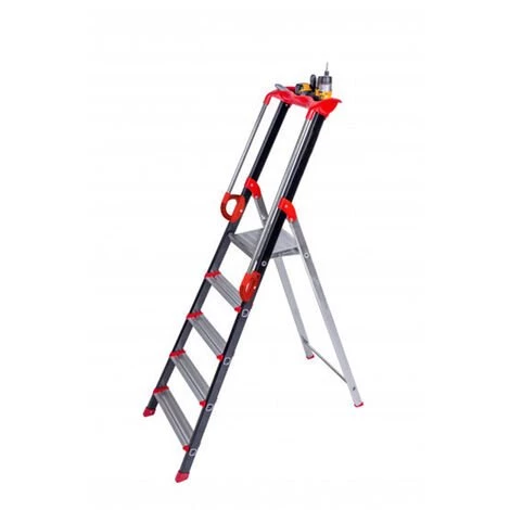 CENTAURE Escabeau Avec Rampe De Sécurité - Hauteur Maximum De Travail 2.99m - 239205 1 CENTAURE Escabeau Avec Rampe De Sécurité - Hauteur Maximum De Travail 2.99m - 239205