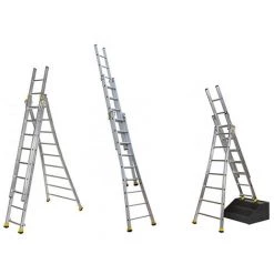 CENTAURE Echelle Transformable 3 Plans - Longueur Pliée 2.75m. / Dépliée 5.90m Et 4.42m En Position Escabeau. - 510309 -Pas Cher Échelle Magasin 36334099 3