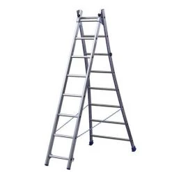 CENTAURE Echelle Transformable 2 Plans - Hauteur Atteignable En Position Escabeau De 2.10m Et 3.48m En Double échelle - 213208