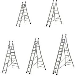 CENTAURE Echelle Transformable 2 Plans - Hauteur Atteignable En Position Escabeau De 1.95m Et 3.20m En Double échelle - 363207 -Pas Cher Échelle Magasin 36334150 4