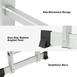 TODECO Echelle Multifonction 3.5m, échelle Pliante Avec 2 Montants, 4x3 échelle Aluminium Chargeable Jusqu'à 150 Kg -Pas Cher Échelle Magasin 36418261 4