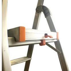 Escabeau Keli Le Super Pro (4 Marches (travail à 2,7m), Marchepied, Échelle Pliable, Fabriqué En Aluminium, Qualité Professionnelle, Poignée De Transport Confort, Porte Outils Abs -Pas Cher Échelle Magasin 36835004 5