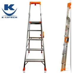 Escabeau KELI Le Super Pro (5 Marches (travail à 2,9m), Marchepied, Échelle Pliable, Fabriqué En Aluminium, Qualité Professionnelle, Poignée De Transport Confort, Porte Outils Abs -Pas Cher Échelle Magasin 36835006 3