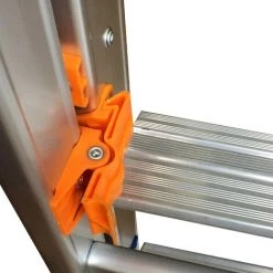 Escabeau KELI Le Super Pro (6 Marches (travail à 3,2m), Marchepied, Échelle Pliable, Fabriqué En Aluminium, Qualité Professionnelle, Poignée De Transport Confort, Porte Outils Abs -Pas Cher Échelle Magasin 36835007 3
