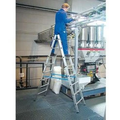 KRAUSE Echelle Double H De Travail 3,55 H D'echelle 1,95 2x7 Echelons -Pas Cher Échelle Magasin 37641270 3