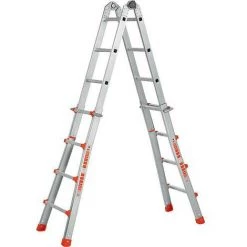 KRAUSE Echelle Telescopique Alu 985 Rotule De Sécurité 3 Points 4x6 Marches