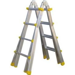 KRAUSE Echelle Telescopique Alu Avec Articulation En Acier Type 984/4x5