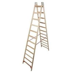 KRAUSE Echelle Double, Bois H De Travail 4,54 H Reelle 2,20 Longueur 3,30 Marches 2x12