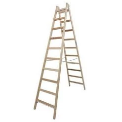 KRAUSE Echelle Double, Bois H De Travail 4,03 H Reelle 2,70 Longueur 2,80 Marches 2x10