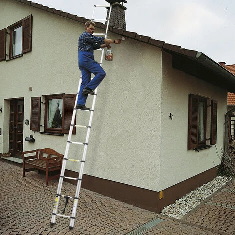 FREOSEN 5M Échelle Télescopique Portable Echelle Multi-Fonction En Aluminium,Capacité 150 Kg ,13 Echelons+ Sac + Gants 2 FREOSEN 5M Échelle Télescopique Portable Echelle Multi-Fonction En Aluminium,Capacité 150 Kg ,13 Echelons+ Sac + Gants – Image 2