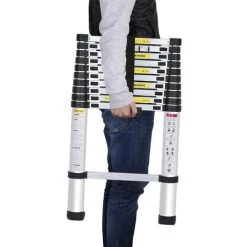 FREOSEN 3.2M Echelle Télescopique Portable Multifonctions Aluminium Pliable, Avec Sac De Transport Et Gants, Charge Max 150kg -Pas Cher Échelle Magasin 39446145 4