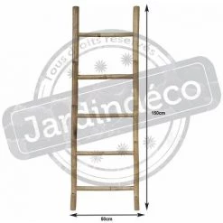 AUBRY GASPARD Échelle Porte Serviette En Bambou Naturel - Naturel -Pas Cher Échelle Magasin 397241 3