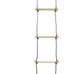 HAPPYSHOPPING Echelle De Corde Pour Enfants 290 Cm Bois -Pas Cher Échelle Magasin 40335141 4