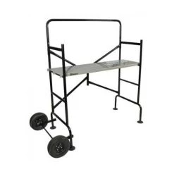 HELIOTRADE Echafaudage Pliant En Acier Sur Roue Gonflable - Hauteur Travail Max 3 M