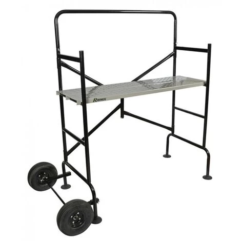 HELIOTRADE Echafaudage Pliant En Acier Sur Roue Gonflable - Hauteur Travail Max 3 M 3 HELIOTRADE Echafaudage Pliant En Acier Sur Roue Gonflable - Hauteur Travail Max 3 M – Image 3