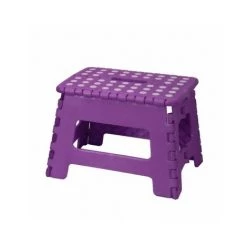 WADIGA Escabeau Marchepied Pliable Plastique Violet - Hauteur 22cm - Violet