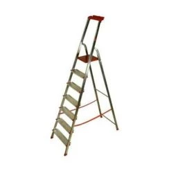 ESCALUX Escabeau Aluminium à 7 Marches Ultra Larges