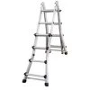 NIVEL Echelle Industrielle Echelle Télescopique Multifonctionnelle 12+12 Marches Niveau En Aluminium