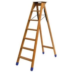 ESCABEAU DIRECT - MATISERE Marchepied Bois - 5 Marches - Hauteur Atteignable De 3.25m - BDL-005