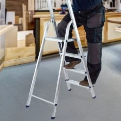 MTX - Escabeau 4 Marches - 150 Kg, Aluminium -Pas Cher Échelle Magasin 42699293 4