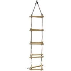 ASUPERMALL Echelle De Corde Pour Enfants 200 Cm Bois -Pas Cher Échelle Magasin 42734479 3