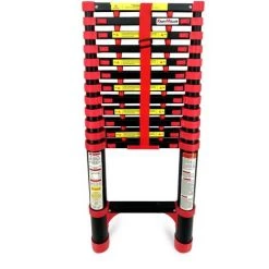 KRAFT MÜLLER Échelle Télescopique Kraft Müller 2,6M En Aluminium Bricolage Pliable Extensible Unique Droite Multi-fonction, Charge 150 Kg