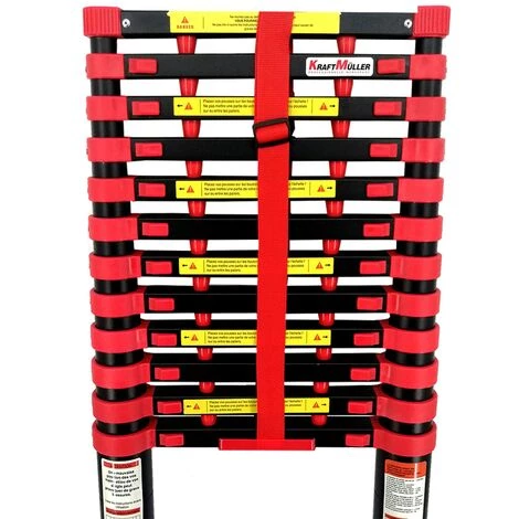 KRAFT MÜLLER Échelle Télescopique Kraft Müller 2,6M En Aluminium Bricolage Pliable Extensible Unique Droite Multi-fonction, Charge 150 Kg 2 KRAFT MÜLLER Échelle Télescopique Kraft Müller 2,6M En Aluminium Bricolage Pliable Extensible Unique Droite Multi-fonction, Charge 150 Kg – Image 2