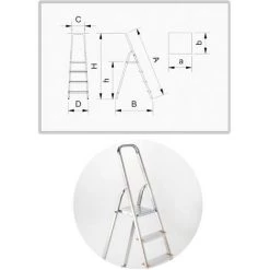 ALVE Escabeau En Aluminium EUROSTYL 3 Marches - 3 Marches 6 ALVE Escabeau En Aluminium EUROSTYL 3 Marches - 3 Marches -Pas Cher Échelle Magasin 4326575 3