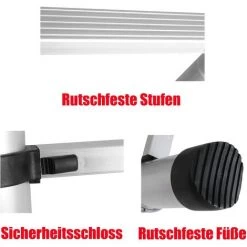 4.4m DAY PLUS Échelle Télescopique 4,4M, Aluminium Portable Et Pliante Escabeau, Multi-Fonction, Capacité 330 Livres/150 Kg -Pas Cher Échelle Magasin 43458694 4