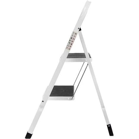 DAY PLUS 2 Marches Échelle à , Acier Robuste, Pliable Portable, Avec Tapis Antidérapant, Charge Maximale 150 Kg / 330 Lb 4 DAY PLUS 2 Marches Échelle à , Acier Robuste, Pliable Portable, Avec Tapis Antidérapant, Charge Maximale 150 Kg / 330 Lb – Image 4