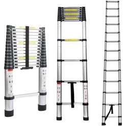 STOEX Échelle Télescopique Escabeau Telescopique Multi-Fonction Escamotable En Aluminium Portable Pliante - 2.0M -Pas Cher Échelle Magasin 43628177 5