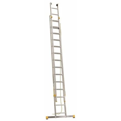 ECHELLE DIRECT - MATISERE Echelle Coulissante 2 Plans De Longueur De 9.49m Dépliée Et De 5.25m Pliée. - 8318 1 ECHELLE DIRECT - MATISERE Echelle Coulissante 2 Plans De Longueur De 9.49m Dépliée Et De 5.25m Pliée. - 8318