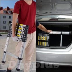 DAY PLUS Conducteur Télescopique De 10.5ft Loft D'aluminium Extensible Pour Le Grenier à La Maison -Pas Cher Échelle Magasin 44799064 5